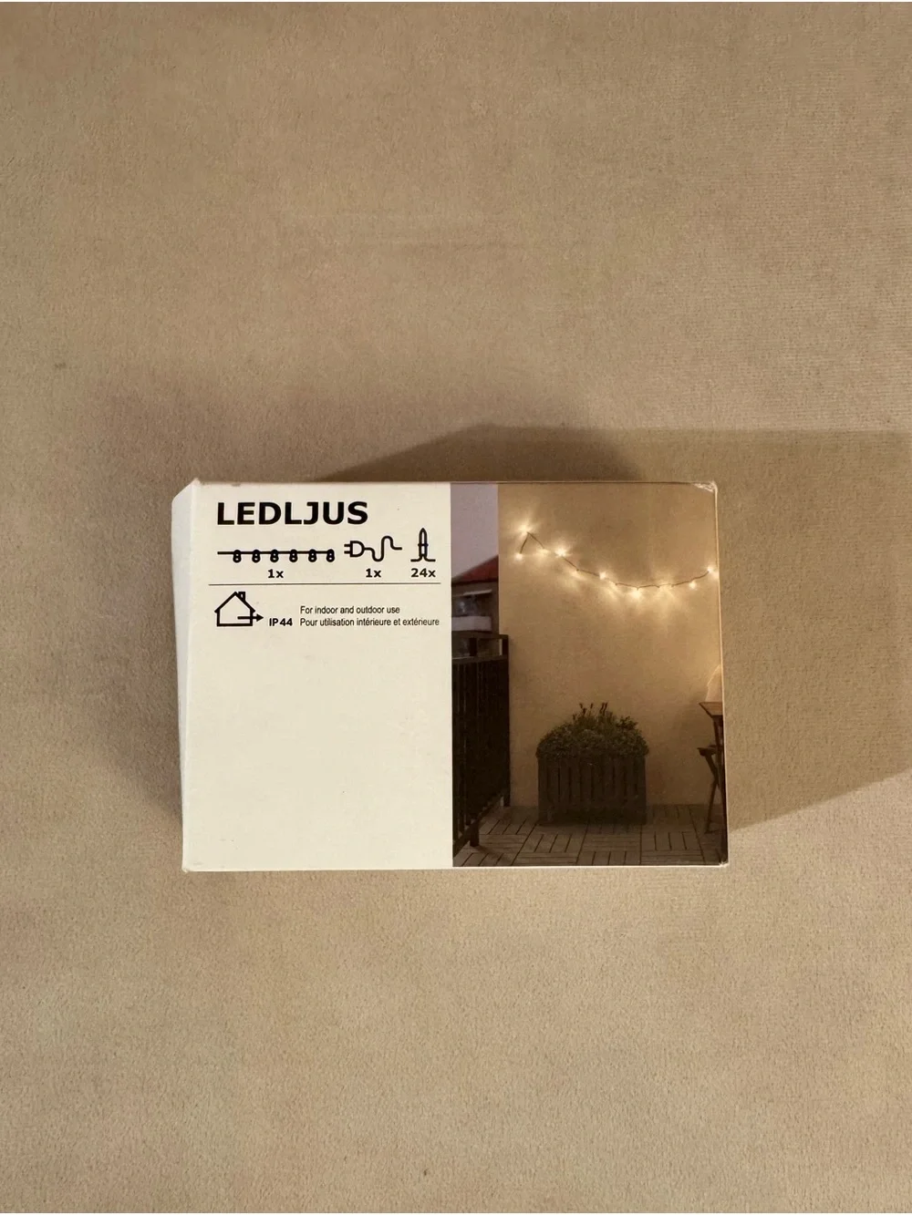 IKEA Ledljus LED White String Lights Indoor/Outdoor NIB